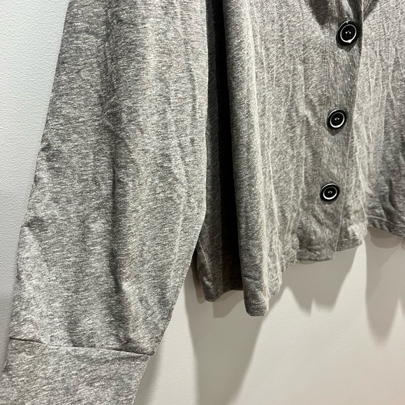 NWT LA RELAXED Women's Jersey Gray Cardigan Sweater Organic Cotton Blend,Size XL - Picture 3 of 8